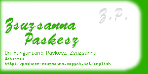 zsuzsanna paskesz business card